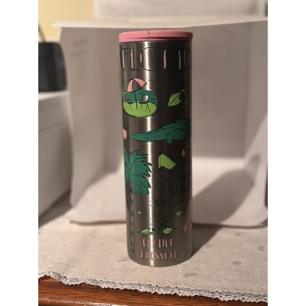 2023 Starbucks Florida Sunshine Metal 16 oz Stainless Steel Tumbler